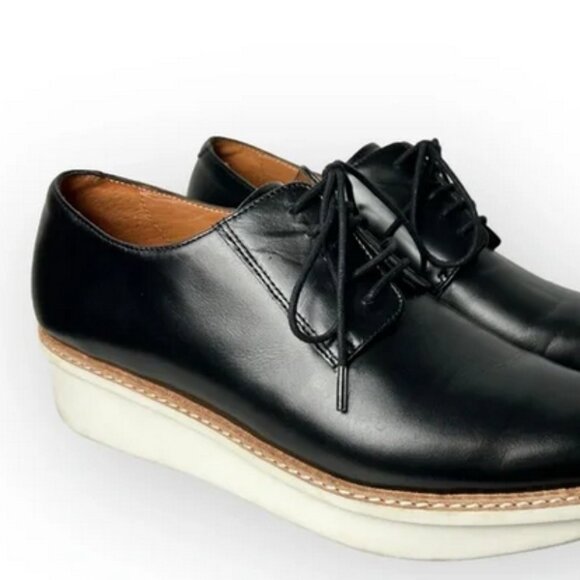 10 Crosby Derek Lam Black Patent Leather Gordon Oxford Shoe 8 - Picture 3 of 7